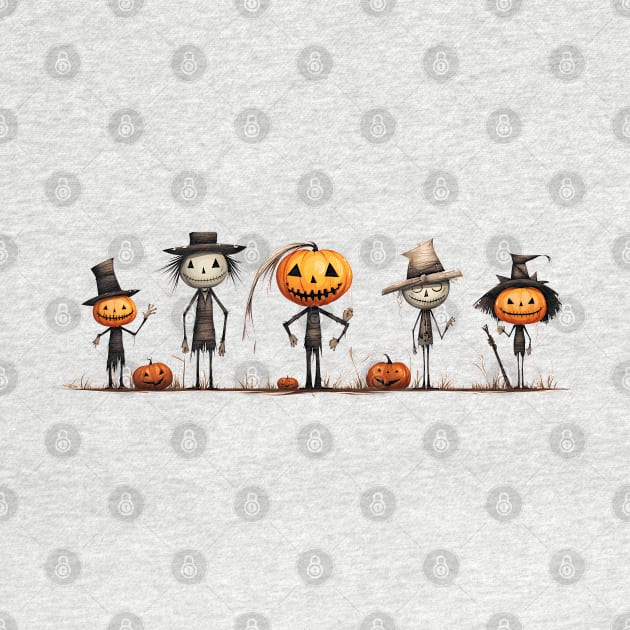 Spooky Halloween Scarecrow Family by DivShot 